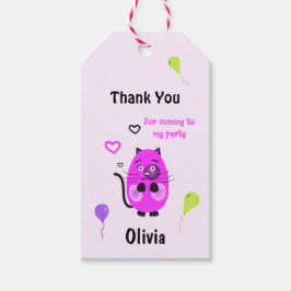 Niedliche Lilatkatze Geschenkanhänger