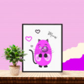 Niedliche Lilatkatze Leinwanddruck