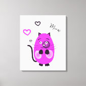 Niedliche Lilatkatze Leinwanddruck (Vorderseite)