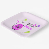 Niedliche Lilatkatze Pappteller (Gewinkelt)