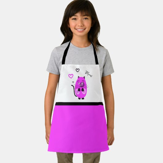 Niedliche Lilatkatze Schürze (Insitu)