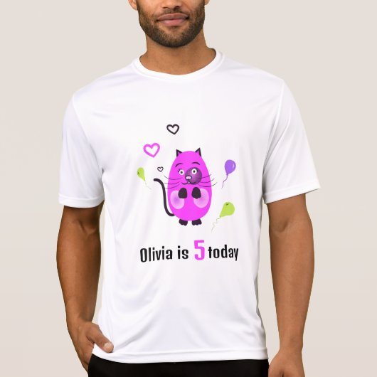 Niedliche Lilatkatze T-Shirt (Vorderseite)