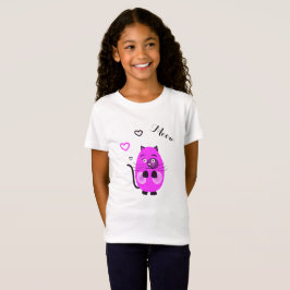 Niedliche Lilatkatze T-Shirt