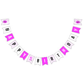 Niedliche Lilatkatze Wimpelkette