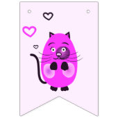 Niedliche Lilatkatze Wimpelkette (Erste Fahne)