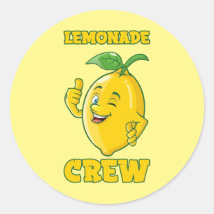 Niedliche Limonade-Crew Runder Aufkleber