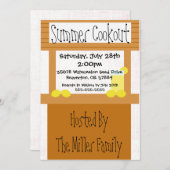 Niedliche Limonade-Stand-Sommer GRILLEN Einladung (Vorne/Hinten)