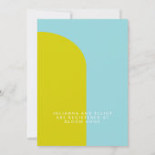 Niedliche Limone blaue Retro Foto Paare Dusche Einladung (Rückseite)