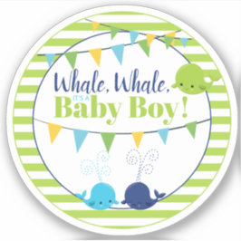 Niedliche Lindenblütendusche für Baby Boys Aufkleber