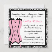 Niedliche Lingerie Bridal Dusche Einladung (Vorderseite)