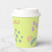 Niedliche Linien und Formen von Papierbechern Pappbecher (Rückseite)