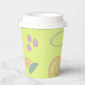 Niedliche Linien und Formen von Papierbechern Pappbecher (Rechts)