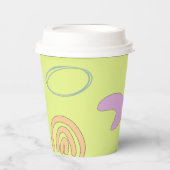 Niedliche Linien und Formen von Papierbechern Pappbecher (Vorderseite)