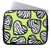 Niedliche Linse Schwarz-weißes Zebramuster Herz Laptopschutzhülle (Vorderseite)