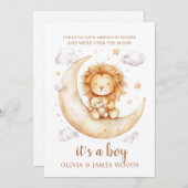 Niedliche Lion Baby Boy Schwangerschaft Ankündigung (Vorne/Hinten)