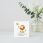Niedliche Lion Chilcare Business Card Quadratische Visitenkarte (Stehend Vorderseite)