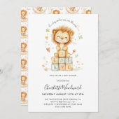 Niedliche Lion Cub Boy Babydusche Einladung (Vorne/Hinten)