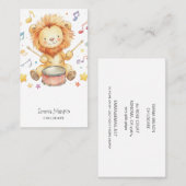 Niedliche Lion Cub Chilcare Business Card Visitenkarte (Vorne/Hinten)