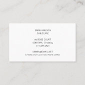 Niedliche Lion Cub Chilcare Business Card Visitenkarte (Rückseite)