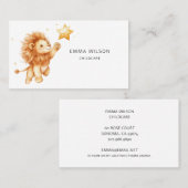 Niedliche Lion Cub Chilcare Business Card Visitenkarte (Vorne/Hinten)