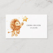 Niedliche Lion Cub Chilcare Business Card Visitenkarte (Vorderseite)
