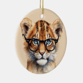 Niedliche Lion Cub Tragebrille Keramik Ornament (Rechts)