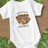 Niedliche Lion Cub Twins Custom Baby Bodysuit Baby Strampler