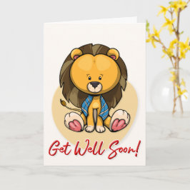 Niedliche Lion Grußkarte bald gut Karte
