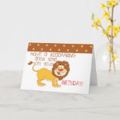 Niedliche Lion Kids Happy Birthday Cards Karte (Gelbe Blume)