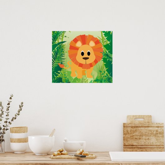Niedliche Lion Poster (Küche)