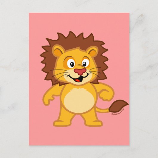 Niedliche Lion Postkarte (Vorderseite)