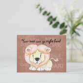 Niedliche Lion Postkarte (Stehend Vorderseite)
