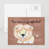 Niedliche Lion Postkarte (Vorne/Hinten)