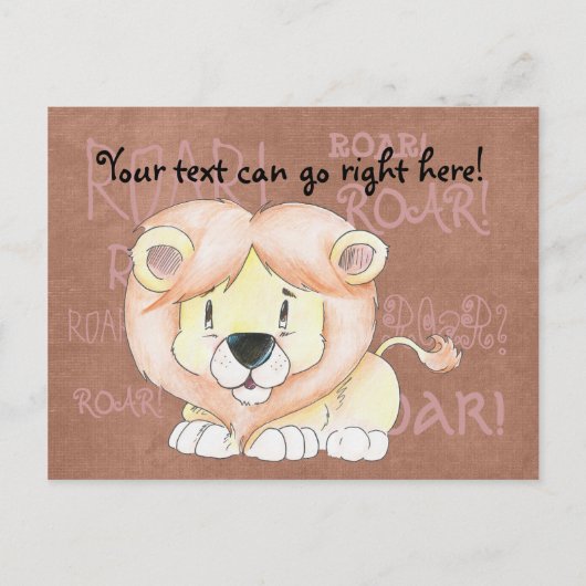 Niedliche Lion Postkarte (Vorderseite)