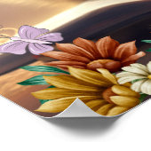 Niedliche Lion Reading ein Buch Art Kinderzimmer Poster (Ecke)