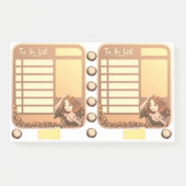 Niedliche Liste von anime-Notepad Post-it Klebezettel (Vorderseite)
