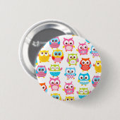 Niedliche Litte Eulen Button (Vorne & Hinten)