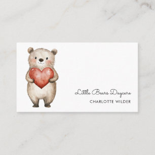 Niedliche Little Bear Daycare Business Card Visitenkarte