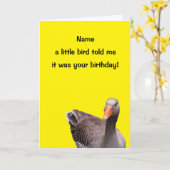 Niedliche Little Bird Funny Happy Birthday Card Karte (Gelbe Blume)