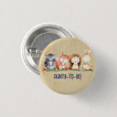 Niedliche Little Blue Aunty als Niedliche Baby-Dus Button (Vorne & Hinten)