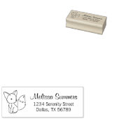 Niedliche Little Fox-Adresse Gummistempel (Stempel)