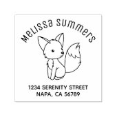 Niedliche Little Fox-Arch-Adresse Permastempel (Design)