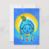 Niedliche Little Krishna Art Dankeskarte (Vorderseite)