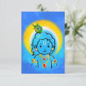 Niedliche Little Krishna Art Dankeskarte (Stehend Vorderseite)
