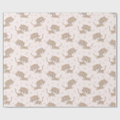 Niedliche Little Leopards geschlechtsneutrale Sand Geschenkpapier (Flach)