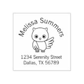 Niedliche Little Owl-Adresse Gummistempel (Prägung)
