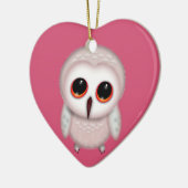 Niedliche Little Owl Illustration Keramik Ornament (Links)