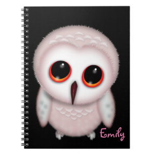 Niedliche Little Owl Illustration Personalisiert Notizblock