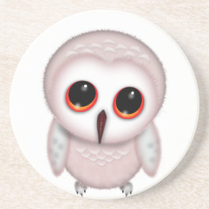 Niedliche Little Owl Illustration Sandstein Untersetzer