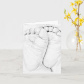 Niedliche Little Zehen-Karte Karte (Gelbe Blume)